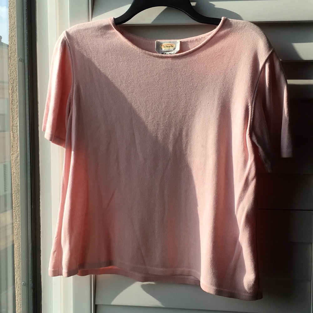 Pink talbots cotton tee